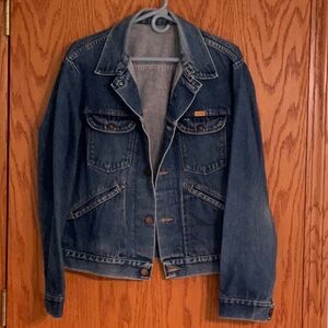 Rustlers Men's Dark Wash Denim Jacket Button  Down